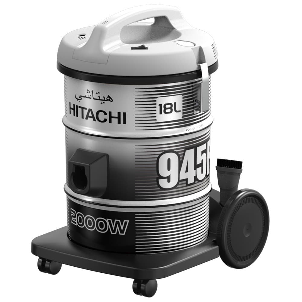 Hitachi ฮิตาชิ เครื่องดูดฝุ่น 2000 วัตต์ ชนิดถังเก็บฝุ่น Drum รุ่น CV-945F PG สีแพลตทินัม เกรย์ รูปที่ 3