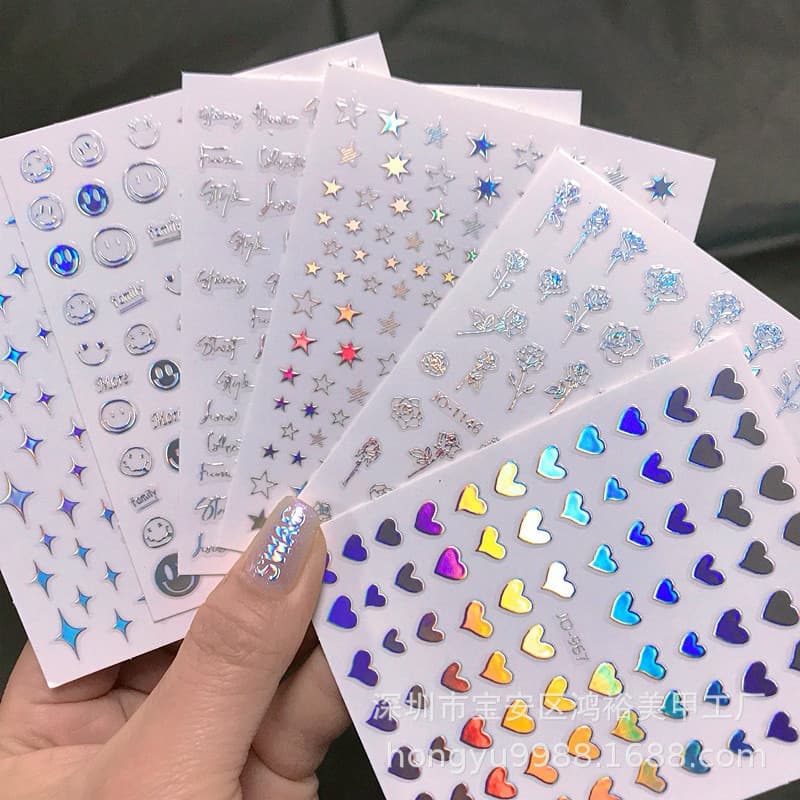 สติกเกอร์ติดเล็บ วิ๊งๆสีโฮโลแกรม เพิ่มความฉ่ำให้กับหน้าเล็บ รูปที่ 2