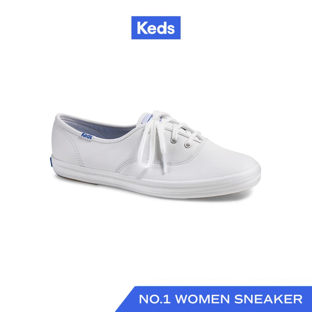 KEDS รองเท้าผ้าใบหนัง แบบผูกเชือก รุ่น CHAMPION CORE LEATHER สีขาว รูปที่ 1