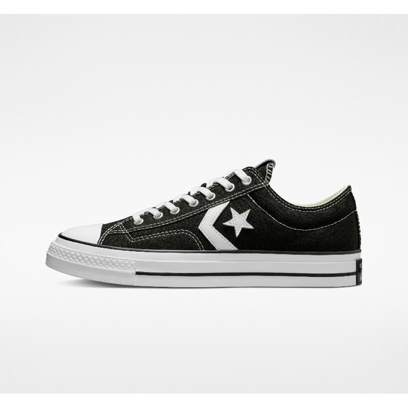 CONVERSE รองเท้าผ้าใบ รุ่น STAR PLAYER 76 PREMIUM CANVAS OX BLACK - A01607CM_H2BKXX สีดำ ผู้ชาย รูปที่ 4