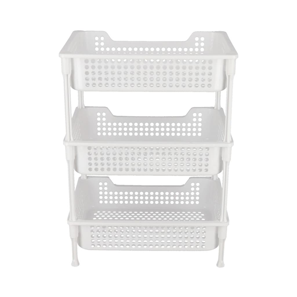 ชั้นวางของพลาสติกอเนกประสงค์ 3 ชั้น KASSA HOME รุ่น Circle API-10301M3 ขนาด 43 x 30 x 59 ซม. สีขาว รูปที่ 4