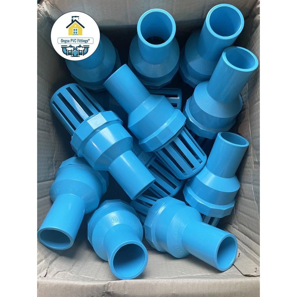 ฟุตวาล์ว PVC 2นิ้ว หัวกระโหลกพีวีซี ฟุตวาวปั้มน้ำ ข้อต่อพีวีซี PVC ส่งทุกวัน ถูกคุ้ม ราคาโรงงาน รูปที่ 7