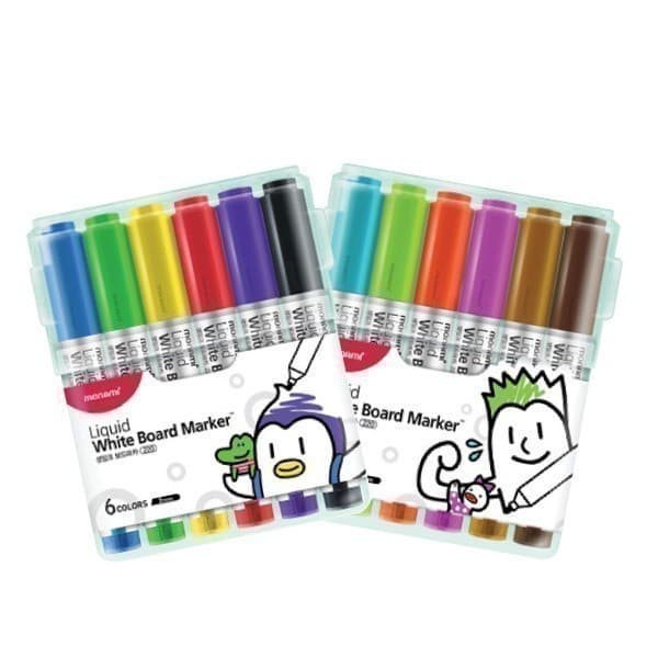 ปากกาไวท์บอร์ด WhiteBoard Monami SigmaFlo Liquid Marker รุ่น 220 หัวกลม แบบเซ็ต รูปที่ 5
