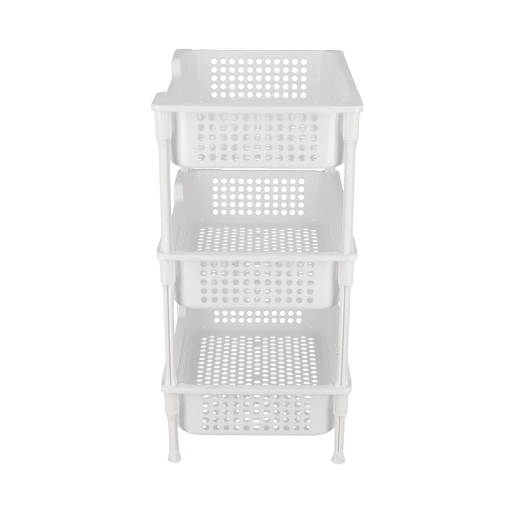 ชั้นวางของพลาสติกอเนกประสงค์ 3 ชั้น KASSA HOME รุ่น Circle API-10301M3 ขนาด 43 x 30 x 59 ซม. สีขาว รูปที่ 3