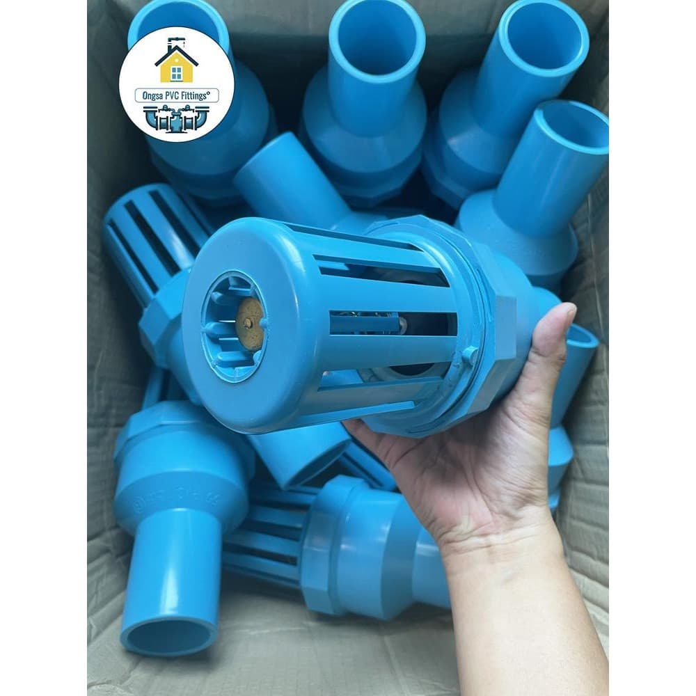 ฟุตวาล์ว PVC 2นิ้ว หัวกระโหลกพีวีซี ฟุตวาวปั้มน้ำ ข้อต่อพีวีซี PVC ส่งทุกวัน ถูกคุ้ม ราคาโรงงาน รูปที่ 9