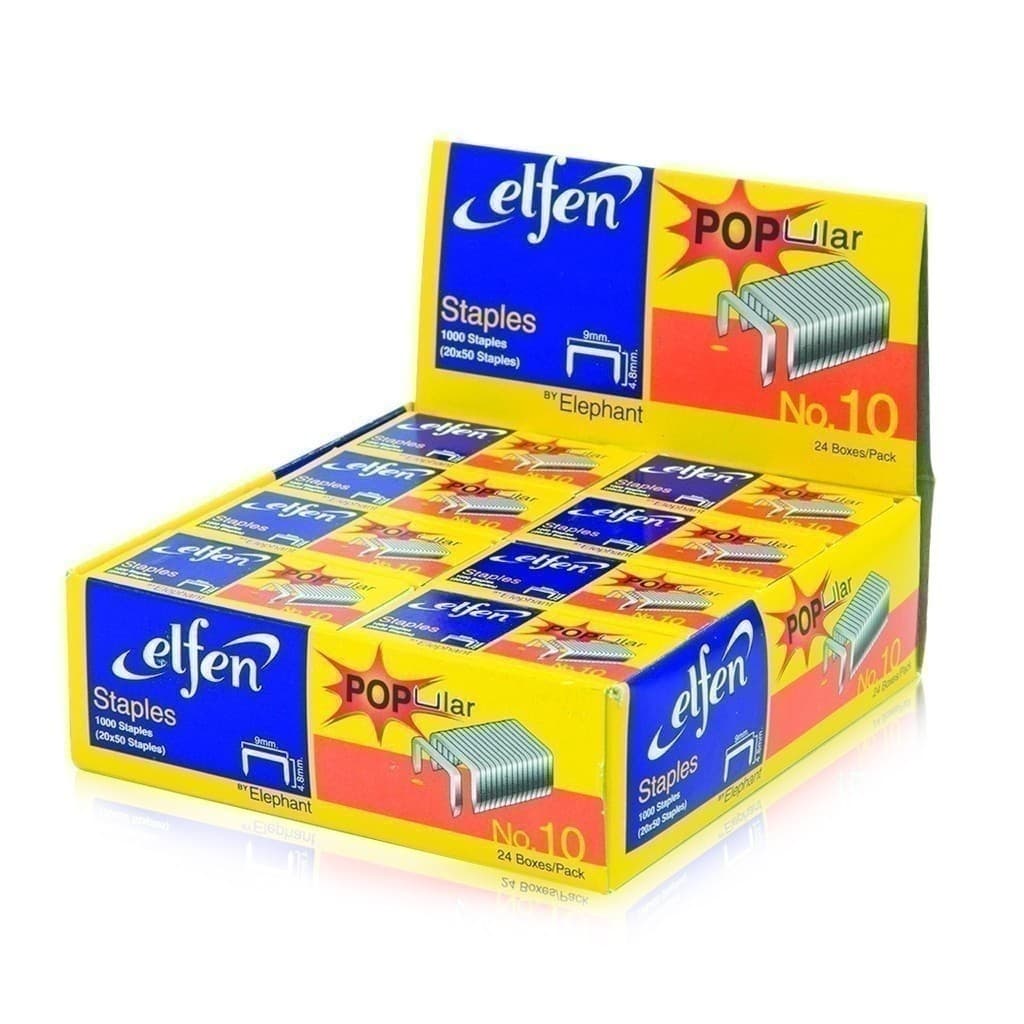 Elfen ลวดเย็บกระดาษ No. 10 จำนวน 1 กล่อง รูปที่ 3