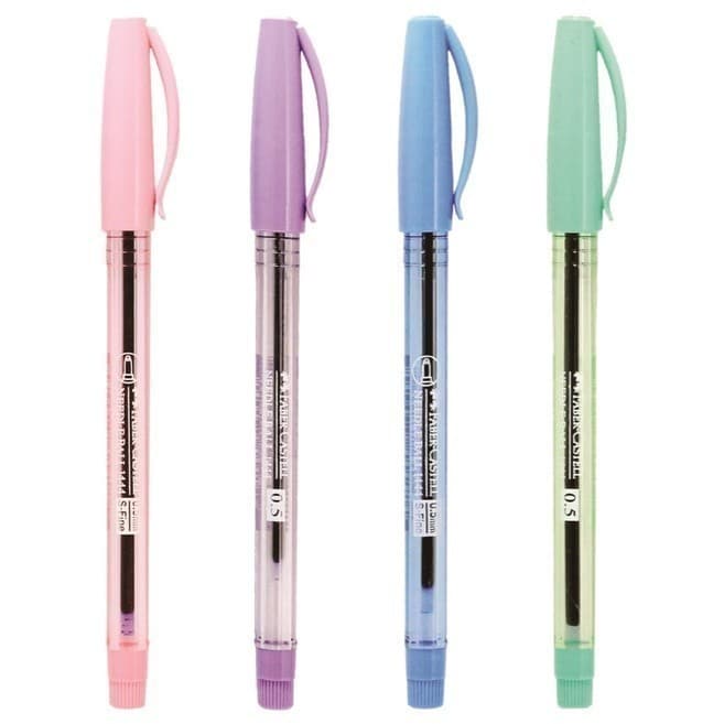 ปากกาลูกลื่น Faber-Castell 1444 และ 1423 ด้ามพาสเทล หมึกน้ำเงิน ขนาดหัว 0.5 MM ยกกล่อง 30 ด้าม รูปที่ 4