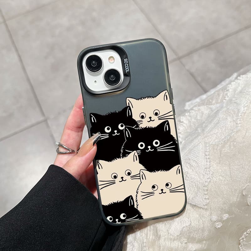 เคสสำหรับ iPhone 6 Plus 6s Plus 7 Plus 8 Plus SE 2020 X Xr Xs Max เคสโทรศัพท์ผู้หญิงแมวน่ารัก รูปที่ 5