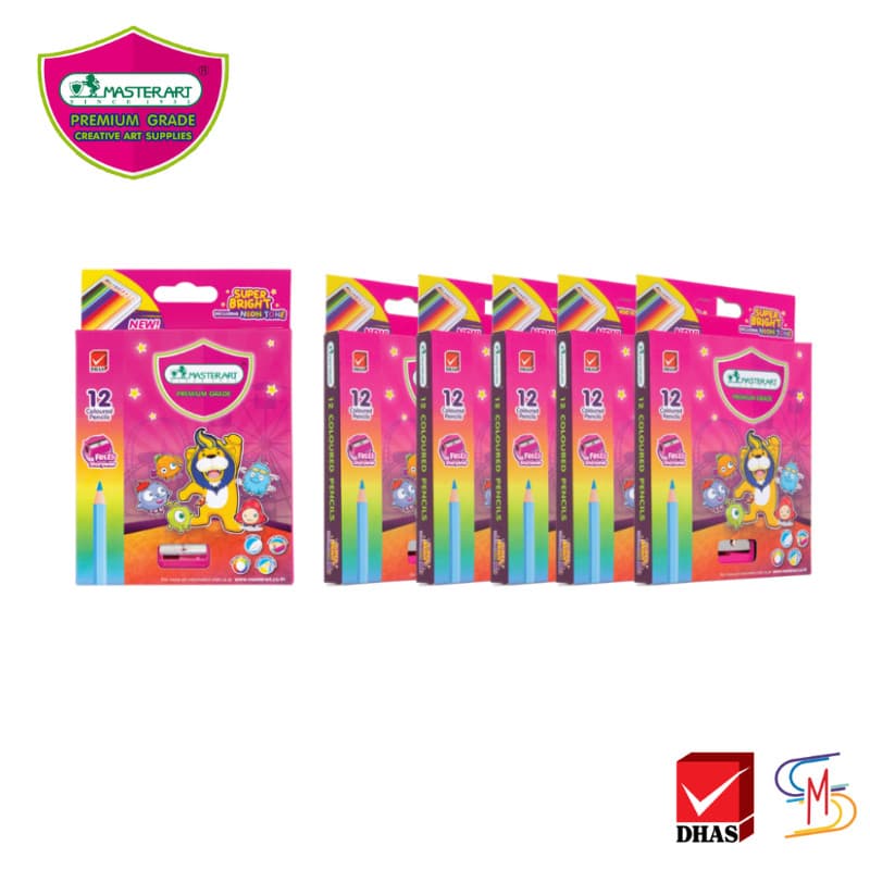 Master Art มาสเตอร์อาร์ต สีไม้ ดินสอสีไม้ แท่งสั้น 12 สี จำนวน 6 กล่อง รูปที่ 1