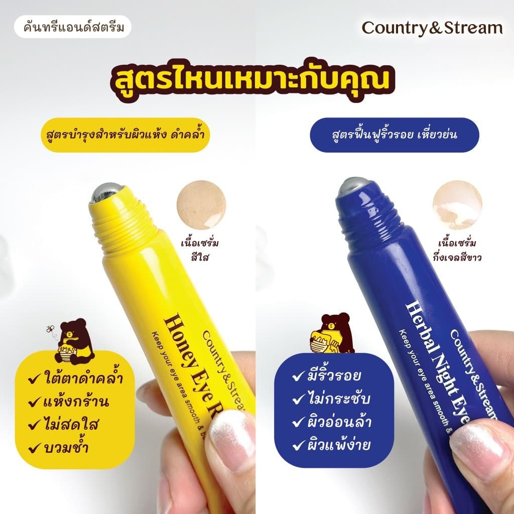 Country&Stream Natural Eye Roll-on N เซรั่มสูตรพิเศษ 2 in 1 ที่ผสานการบำรุงผิวบริเวณรอบดวงตา รูปที่ 9