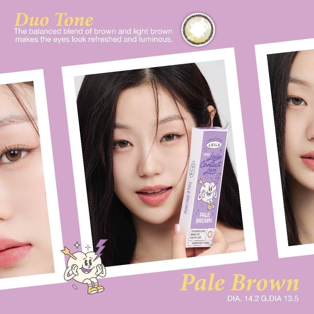 LEILA 1DAY Pale BROWN 6ชิ้น คอนแทคเลนส์รายวัน รูปที่ 4