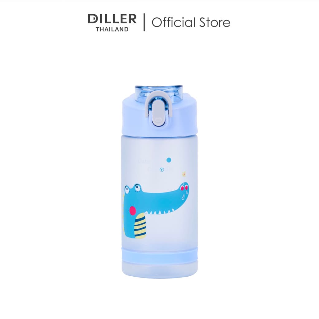 Diller Kid Tritan Flask 550ml D8849 กระติกน้ำเด็กฝากดหลอดแบนพร้อมล็อก พลาสติกไททั้นเบาและทน BPA Free รูปที่ 7