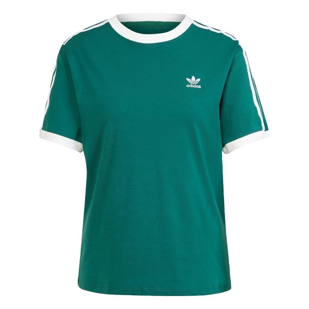 adidas ไลฟ์สไตล์ เสื้อยืด 3-Stripes ผู้หญิง สีเขียว JD4571 รูปที่ 6