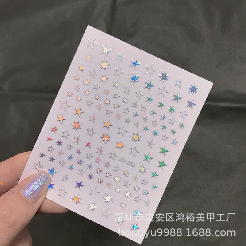 สติกเกอร์ติดเล็บ วิ๊งๆสีโฮโลแกรม เพิ่มความฉ่ำให้กับหน้าเล็บ รูปที่ 6