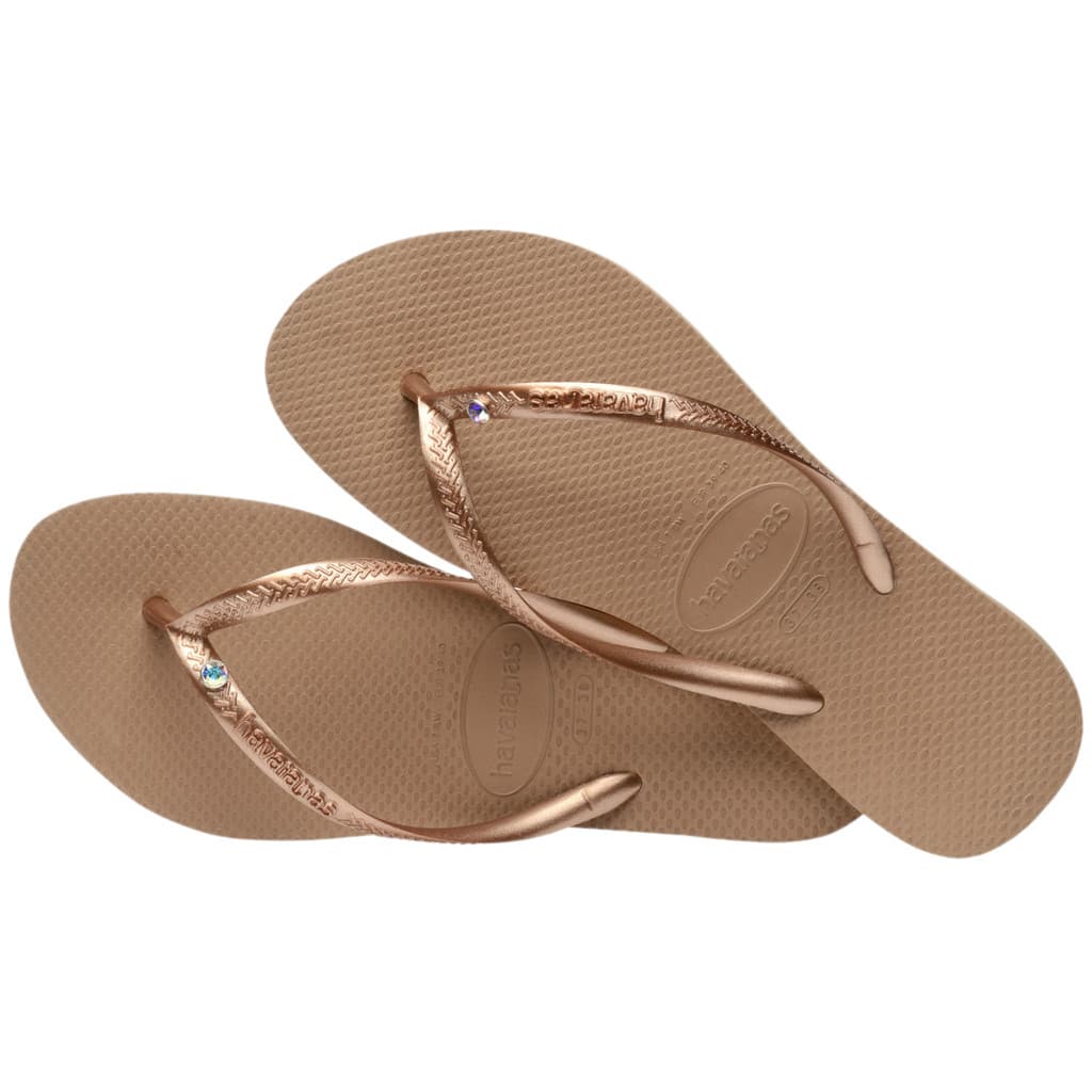 HAVAIANAS รองเท้าแตะ Slim Crystal SW II Flip Flop ROSE GOLD 41456513581F_C2GDXX รูปที่ 2