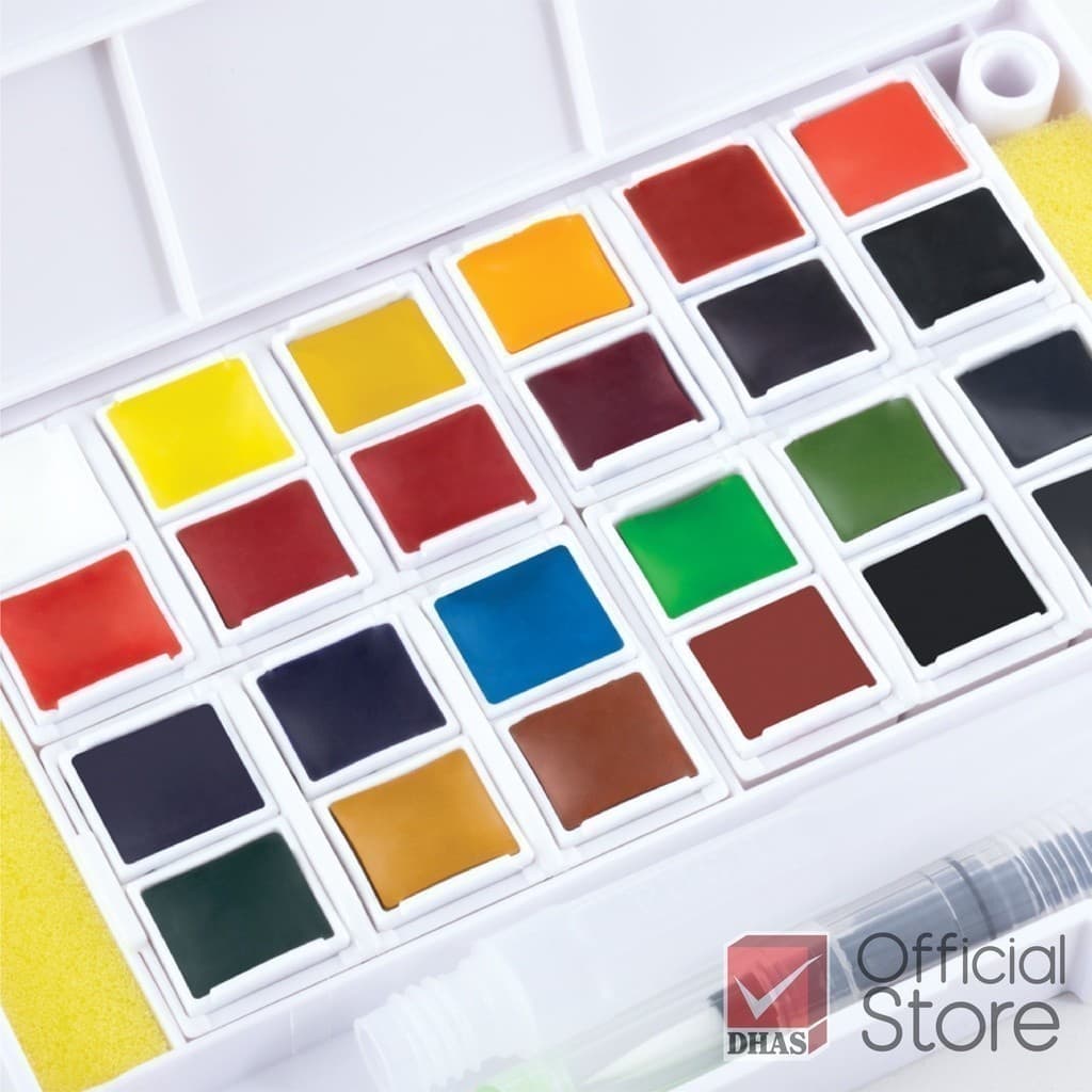 Renaissance สีน้ำ สีน้ำก้อนระดับอาร์ตติส 24 สี จำนวน 1 กล่อง รูปที่ 8