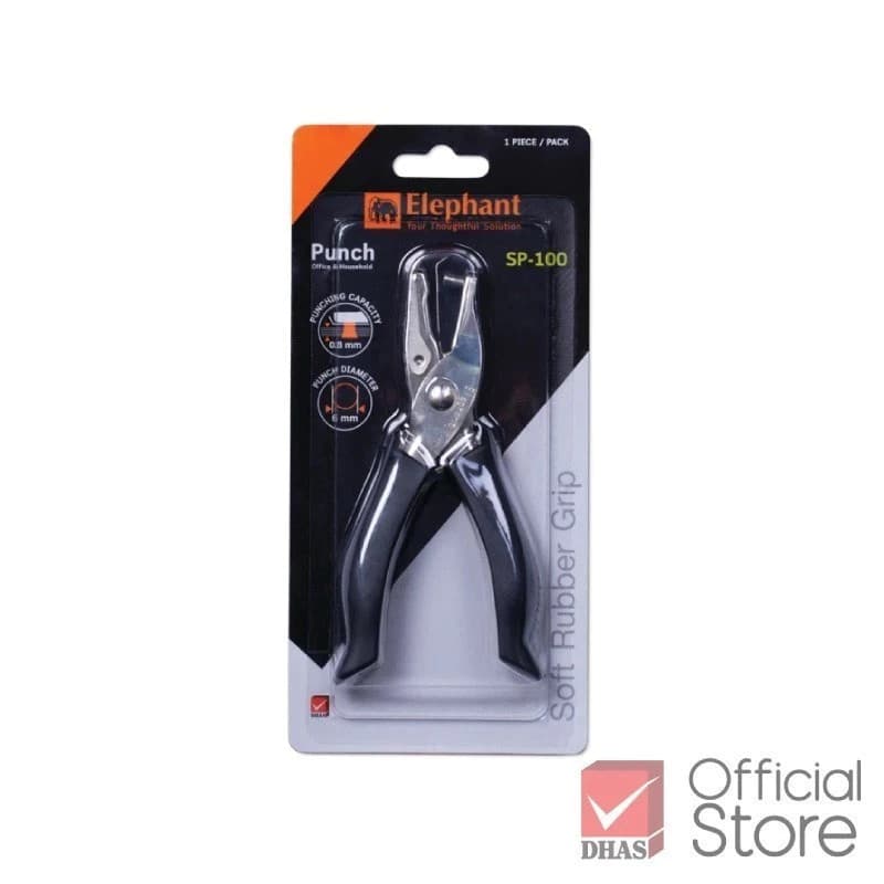 Elephant เครื่องเจาะกระดาษ ที่เจาะกระดาษ 1 รู เบอร์ SP-100 จำนวน 1 แพ็ค