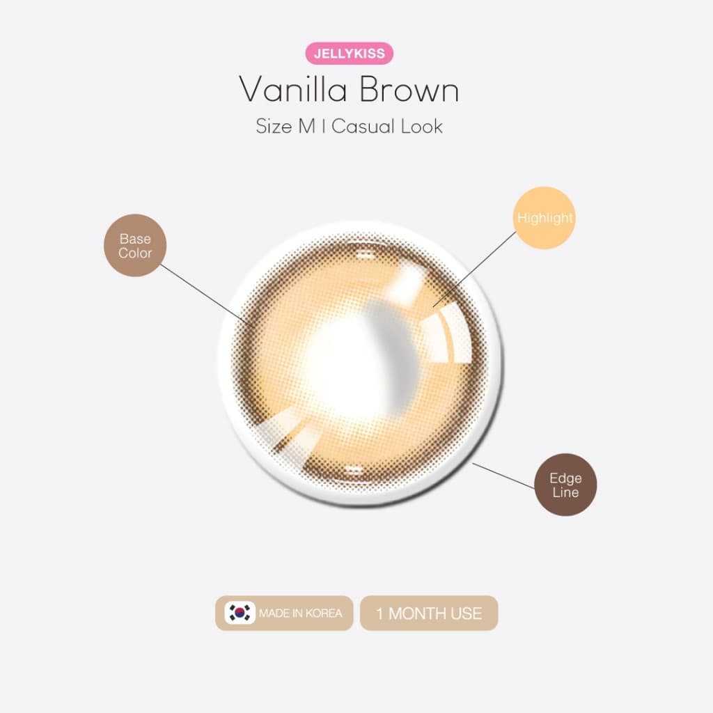 Lollipop Jellykiss Contact Lens Vanila Brown คอนแทคเลนส์ รูปที่ 5