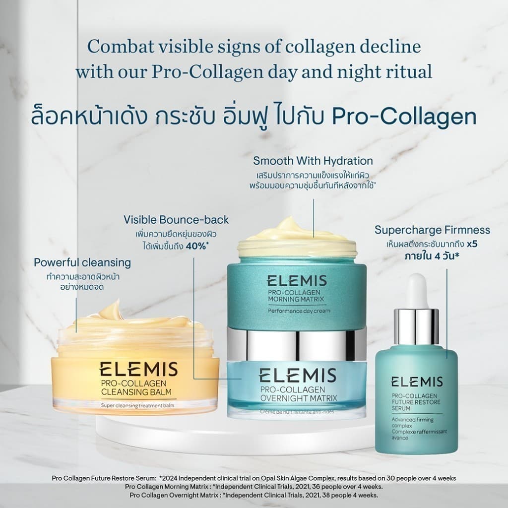 Elemis Pro-Collagen Overnight Matrix 50ml. ไนท์ครีม ลดเลือนริ้วรอย ฟื้นบำรุงผิว อิ่มฟู รูปที่ 4