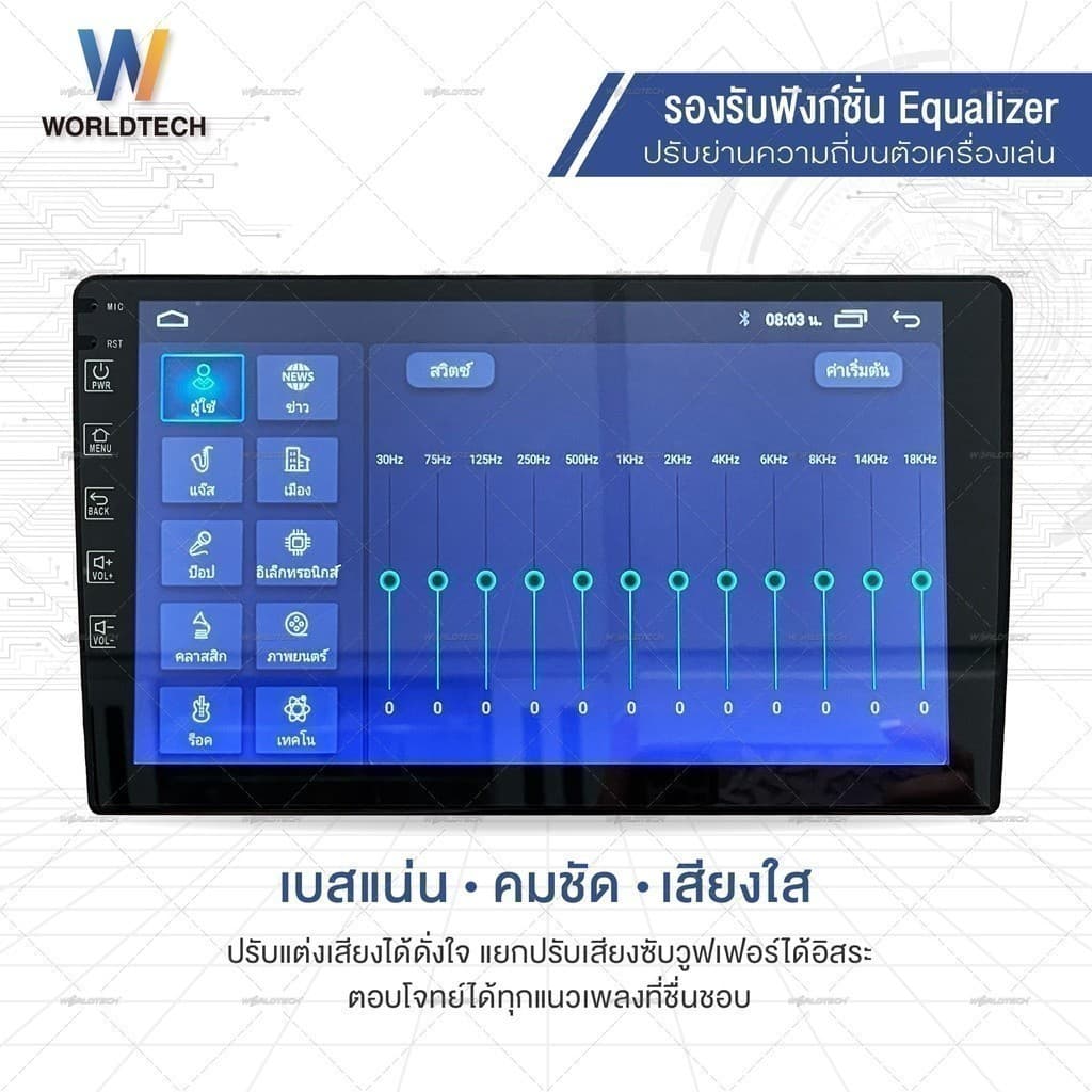 Worldtech จอแอนดรอยด์ Lexia ติดรถยนต์ 7 9 10 นิ้ว RAM 2/4/6 GB ROM 32/64GB เครื่องเสียงติดรถยนต์ รูปที่ 5