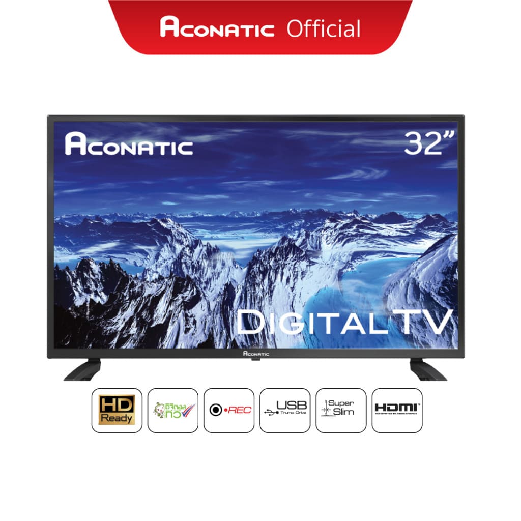 ACONATIC รีโมททีวี รุ่น RC-AT01 สำหรับทีวี อนาล๊อก/ดิจิตอล 24HA502AN 24HD515AN 32HD514AN 32HD511AN 32HD513AN 43HD511AN รูปที่ 2