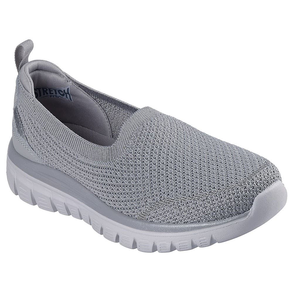 Skechers สเก็ตเชอร์ส รองเท้าผู้หญิง Women Modern Comfort Graceful Breezestep Shoes - 100739-GRY Air-Cooled Memory Foam รูปที่ 2
