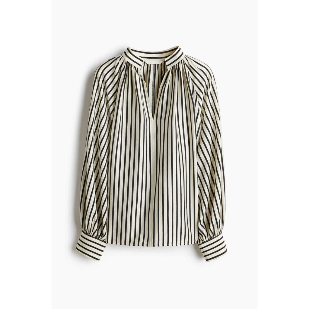 H&M เสื้อเบลาส์ oversized ผู้หญิง 1258814_1 รูปที่ 7