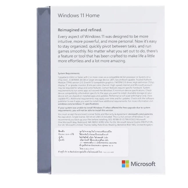 Microsoft Win 11 Home FPP 64-bit Eng Intl USB SW1-000194 ระบบปฎิบัติการ รูปที่ 3