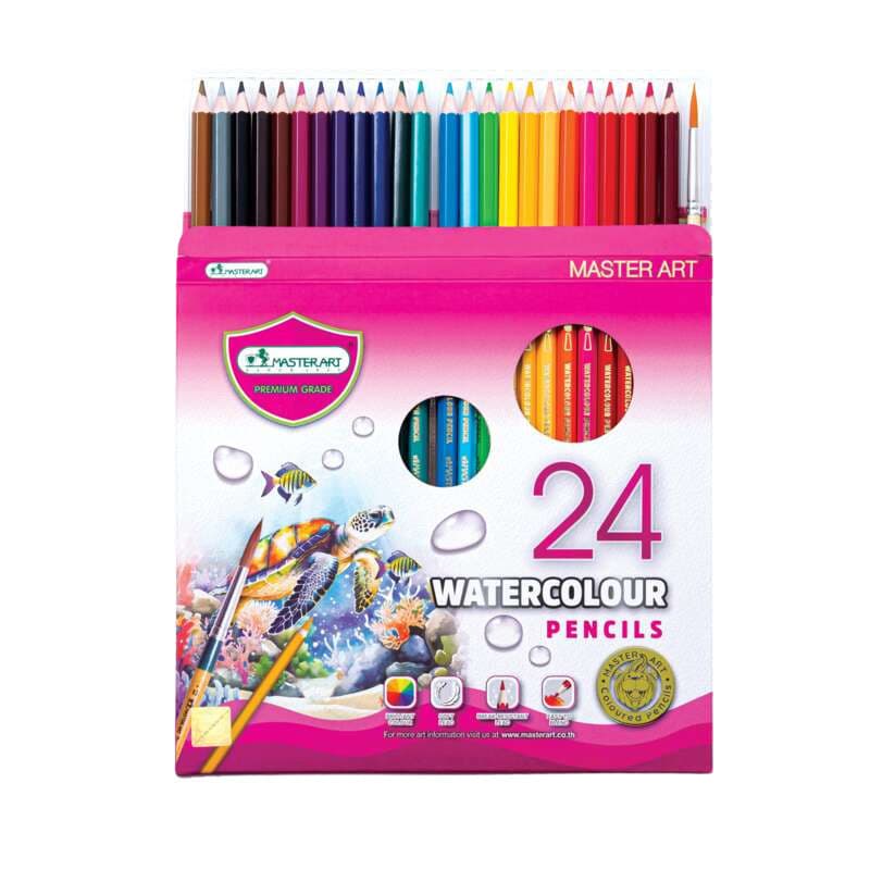 Master Art สีไม้ สีไม้ระบายน้ำ 24 สี จำนวน 1 กล่อง รูปที่ 2