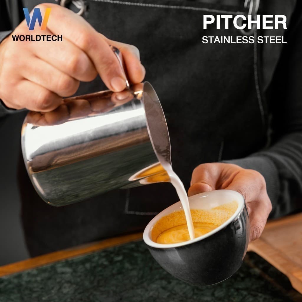 Worldtech Xpresso เหยือก สแตนเลส โถตีฟองนม Milk Frothing Pitcher ขนาด 350 ml. รุ่น WT-CM-ACC-PITCHER รูปที่ 5