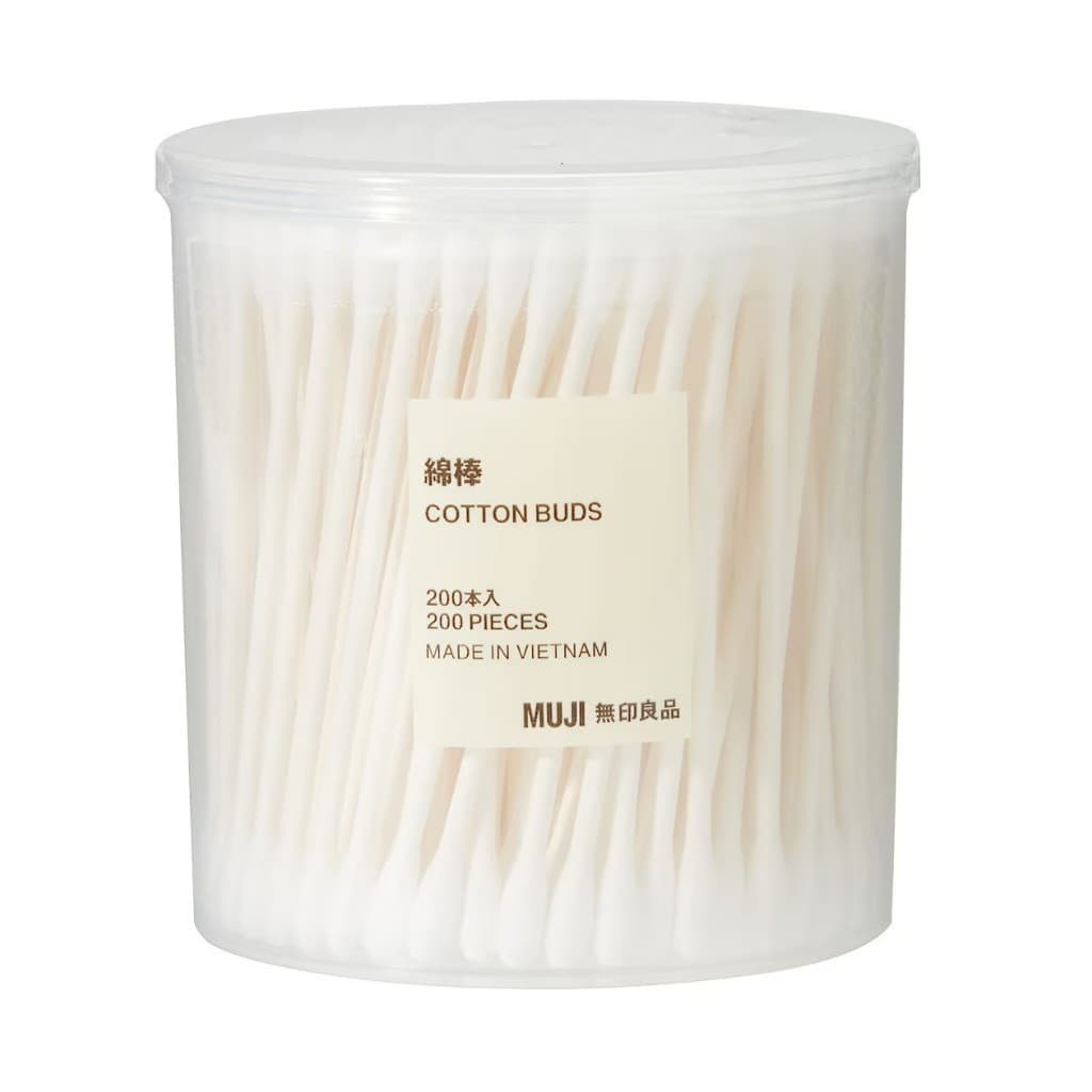 สำลีแผ่น มูจิ และสำลีก้าน คอตตอนบัด Muji Cut Cotton ECRU, Cotton buds แผ่นสำลีเช็ดหน้า รูปที่ 9