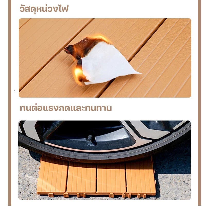 แผ่นปูพื้นสวน สุนัขจัดการได้! แผ่นปูพื้นไม้แข็ง 1วินาทีติด กันน้ำ/ทนร้อน ขนาด 30x30cm 2cm รูปที่ 7