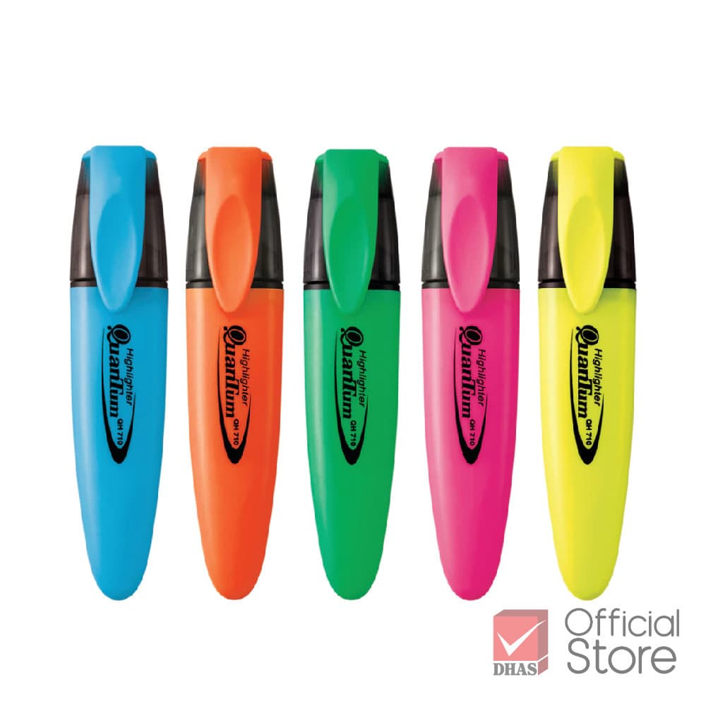 Quantum ปากกาไฮไลท์ ปากกาเน้นข้อความ QH-710 คละสี จำนวน 1 แพ็ค รูปที่ 6