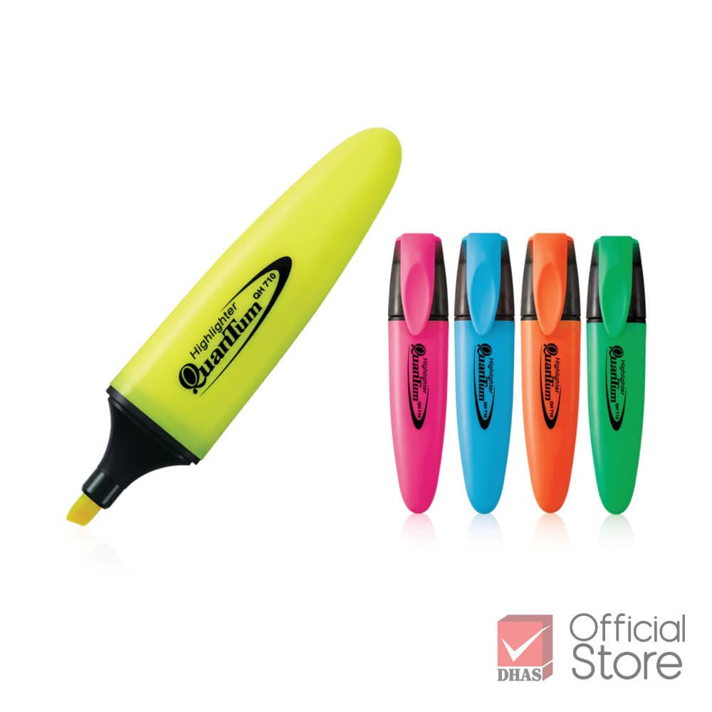 Quantum ปากกาไฮไลท์ ปากกาเน้นข้อความ QH-710 คละสี จำนวน 1 แพ็ค รูปที่ 5