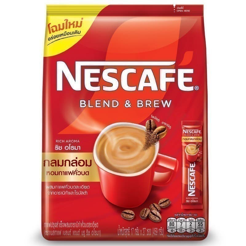 NESCAFE เนสกาแฟเบลนด์แอนด์บรูริชอโรมากาแฟปรุงสำเร็จชนิดผง 17กรัม แพค 27ซอง รูปที่ 2