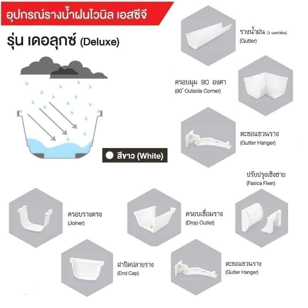 SCG ตะขอแขวนราง DELUXE สีขาว จัดส่งโดย HomePro รูปที่ 2