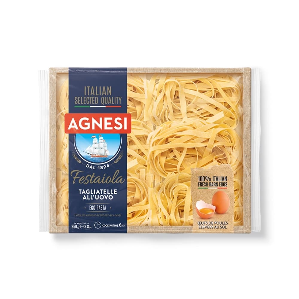แอคเนซี เฟสตาโยล่า ตักเลียตะเล่ไข่ 250 กรัม │ Agnesi Festaiola Tagliatelle 250 g รูปที่ 2