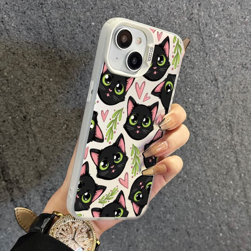 เคสสำหรับ iPhone 6 Plus 6s Plus 7 Plus 8 Plus SE 2020 X Xr Xs Max เคสโทรศัพท์ผู้หญิงแมวน่ารัก รูปที่ 6