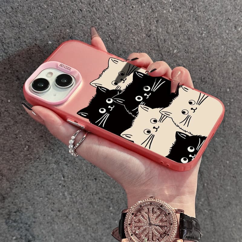 เคสสำหรับ iPhone 6 Plus 6s Plus 7 Plus 8 Plus SE 2020 X Xr Xs Max เคสโทรศัพท์ผู้หญิงแมวน่ารัก รูปที่ 8