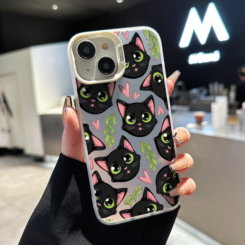 เคสสำหรับ iPhone 6 Plus 6s Plus 7 Plus 8 Plus SE 2020 X Xr Xs Max เคสโทรศัพท์ผู้หญิงแมวน่ารัก รูปที่ 9