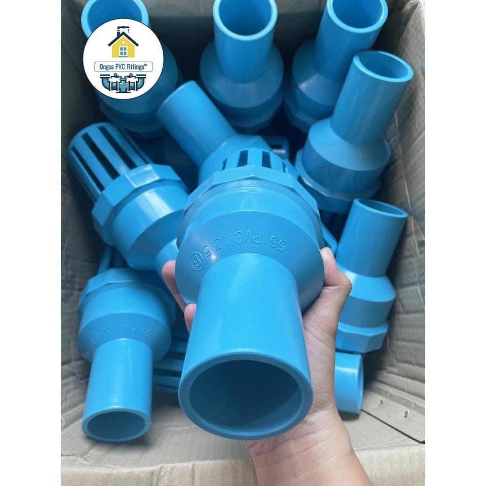 ฟุตวาล์ว PVC 2นิ้ว หัวกระโหลกพีวีซี ฟุตวาวปั้มน้ำ ข้อต่อพีวีซี PVC ส่งทุกวัน ถูกคุ้ม ราคาโรงงาน รูปที่ 8