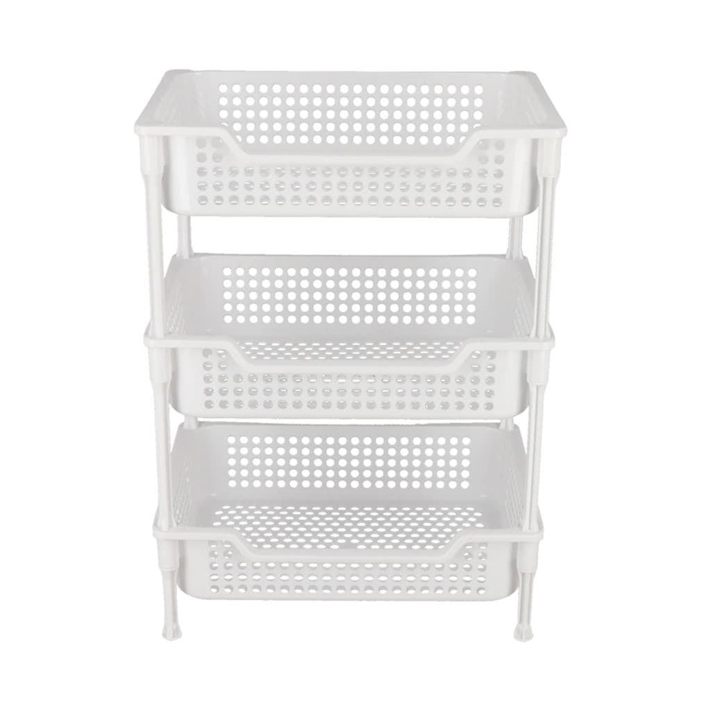 ชั้นวางของพลาสติกอเนกประสงค์ 3 ชั้น KASSA HOME รุ่น Circle API-10301M3 ขนาด 43 x 30 x 59 ซม. สีขาว รูปที่ 2