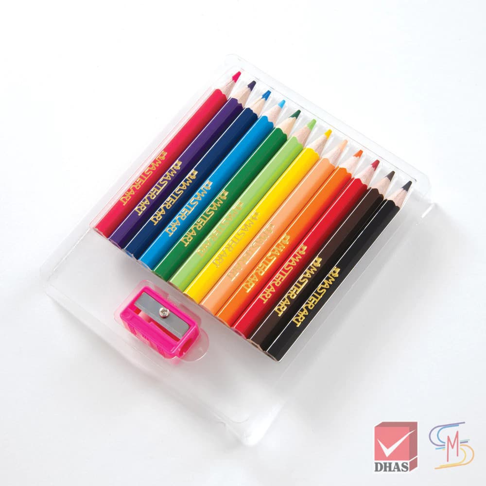 Master Art สีไม้ ดินสอสีไม้ แท่งสั้น 12 สี รุ่นซุปเปอร์ไบรท์ จำนวน 12 กล่อง รูปที่ 3