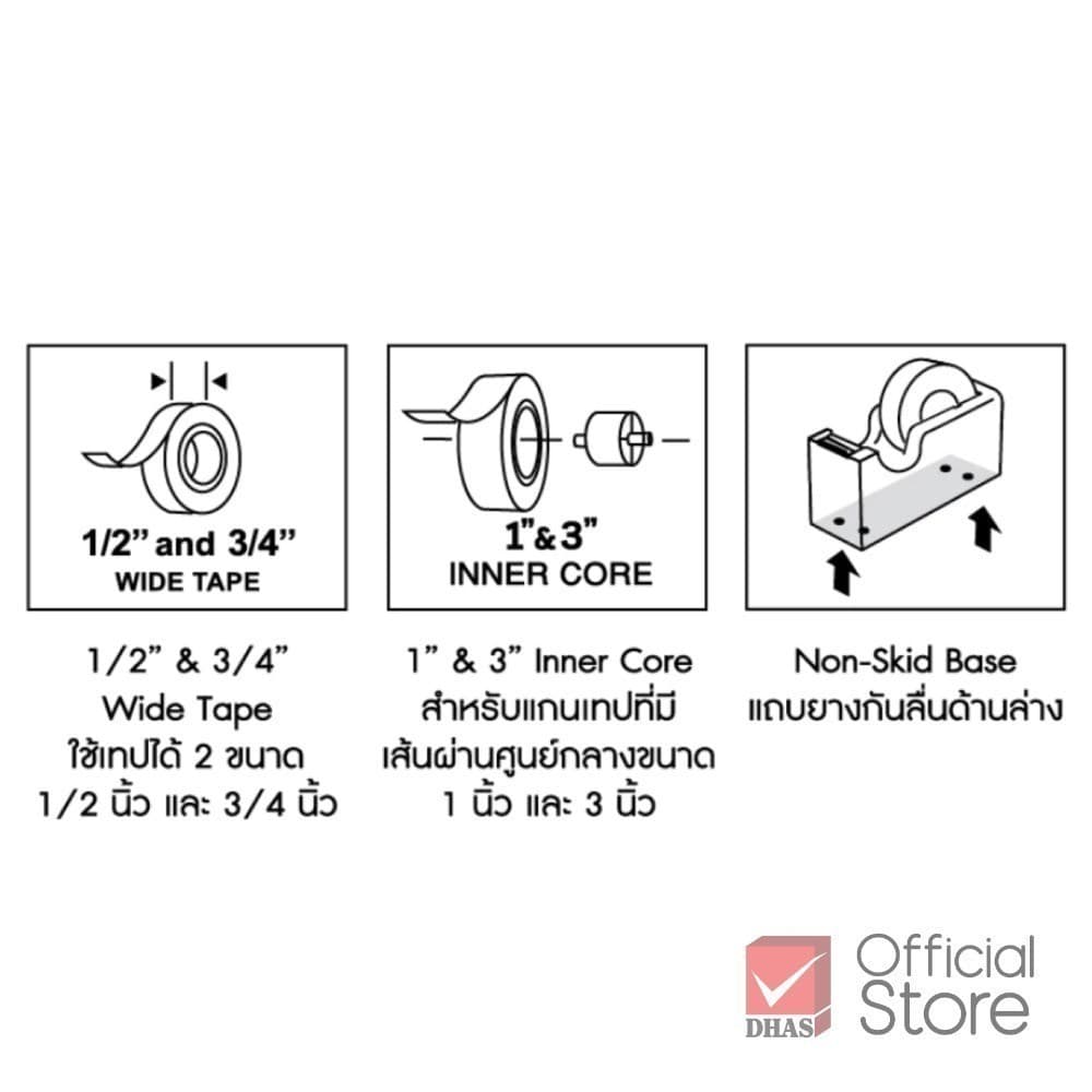 Elephant แท่นตัดเทป แท่นเทปใส รุ่น M-02 จำนวน 1 แท่น รูปที่ 5