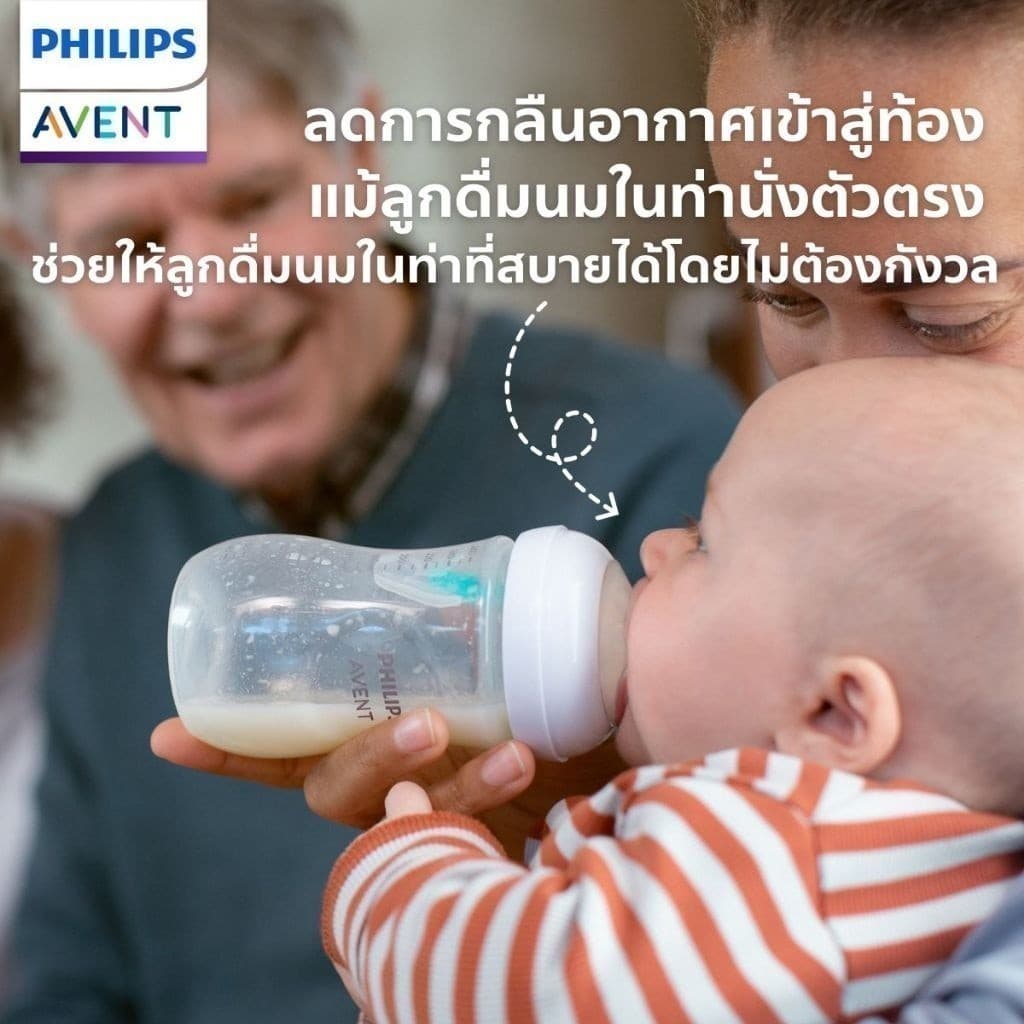 Philips Avent ฟิลิปส์ เอเวนท์ ขวดนม Natural พร้อมตัวระบายอากาศ Airfree Vent ขนาด 4 ออนซ์/125 มล. แพ็คคู่ รุ่น SCY670/02 รูปที่ 5