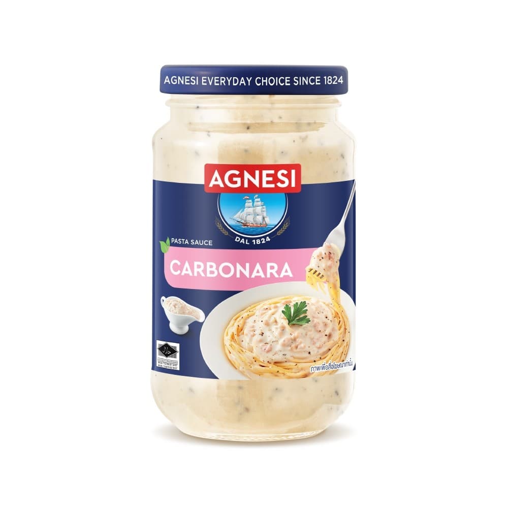 แอคเนซี พาสต้าซอส คาร์โบนาร่า 350 กรัม I Agnesi Pasta sauce Carbonara 350 g รูปที่ 2