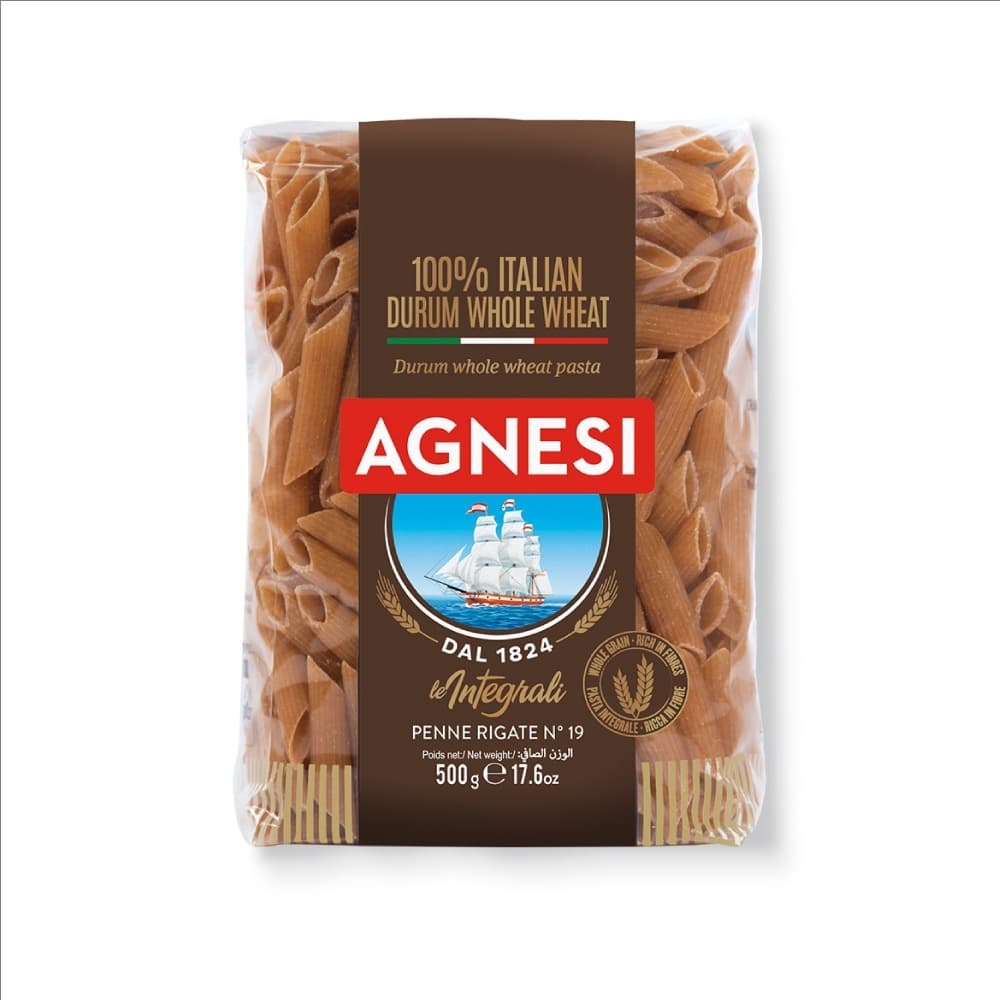 แอคเนซี เพนเน่ ริกาเต้ อินทีกราลี่ 500 กรัม │ Agnesi Penne Rigate Integrali 500 g รูปที่ 2