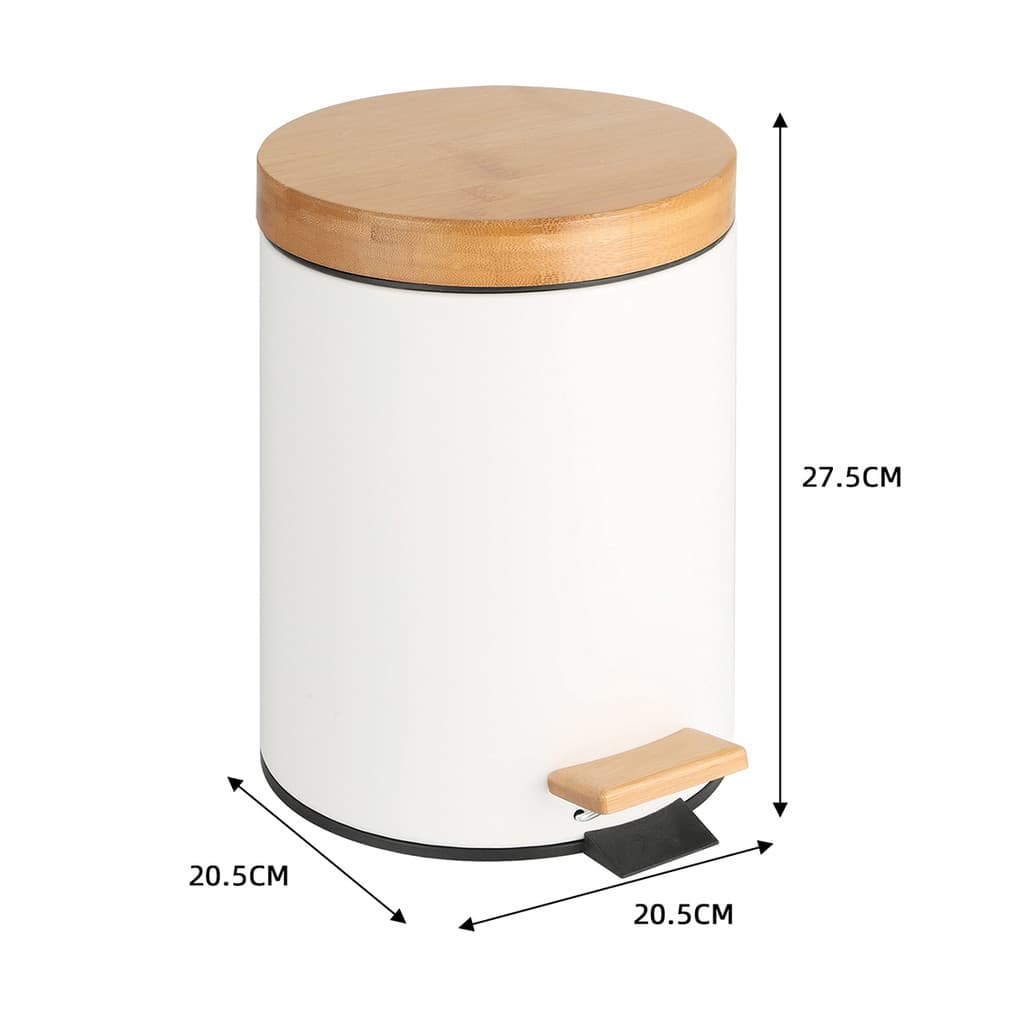 KASSA HOME ถังขยะแบบเหยียบ Iron 5 ลิตร Soft-close รุ่น 99033-011 ขนาด 20.5 x 20.5 x 27.5 ซม. รูปที่ 5