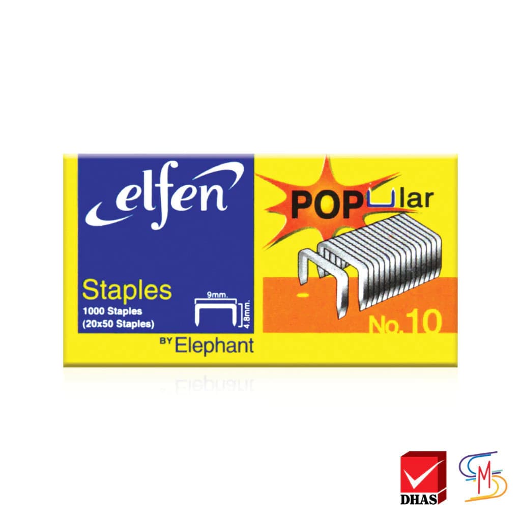 Elfen ลวดเย็บกระดาษ No. 10 จำนวน 1 กล่อง รูปที่ 1