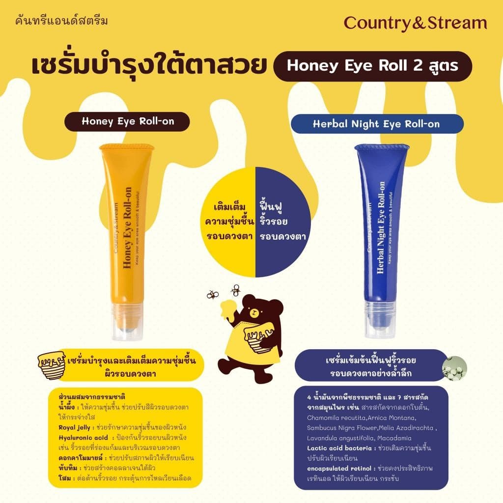 Country&Stream Natural Eye Roll-on N เซรั่มสูตรพิเศษ 2 in 1 ที่ผสานการบำรุงผิวบริเวณรอบดวงตา รูปที่ 7